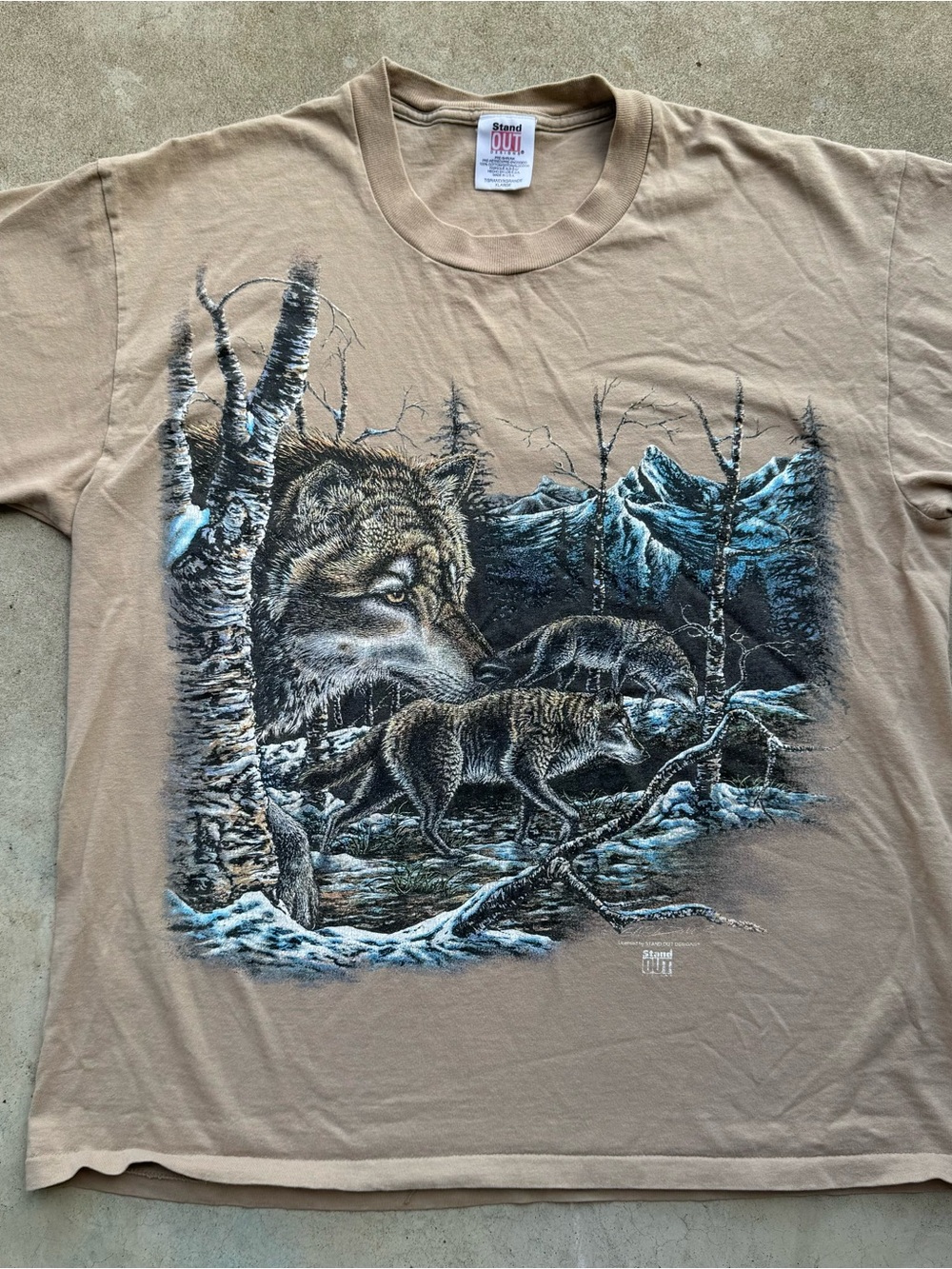 Gildan Tan Wolf Pack Graphic Tee